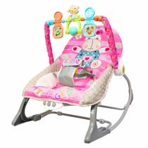 Cadeirinha Descanso Bebe Musical Balanço Com Mobile - Kababy / Rosa