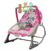 Cadeirinha Descanso Bebe Musical Balanço Vibratória Mobile Rosa