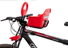 Cadeirinha dianteira flexbike para bicicleta 29 para carregar crianca vermelha