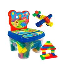 Cadeirinha Infantil com Blocos de Montar Princesas, Dinossauro e Homem Aranha 24, 48 e 160 Peças