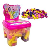 Cadeirinha Infantil com Blocos de Montar Princesas, Dinossauro e Homem Aranha 24, 48 e 160 Peças