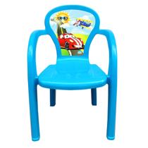 Cadeirinha Infantil Plastica Decorada Menino Azul 274 - Usual Utilidades