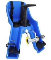 Cadeirinha Kids Baby Menino nenem bebê Bike Grafite-azul dianteira Ate 15kg