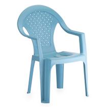 Cadeirinha Kids Infantil Plástico Estudar Desenhar Cor Azul