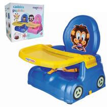 Cadeirinha Para Alimentação Azul Leão Cadeira P/ Bebês Crianças +6 Meses Papinha Refeição Portátil Presente Menino - Magic Toys