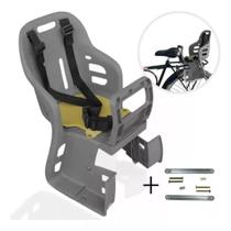 Cadeirinha Para Bike Bagageiro Traseira Com Cinto E Apoio Pé. Cor Cinza Cadeirinha Para Bike Bagageiro Traseira Com Cinto E Apoio Pé. Cor Cinza