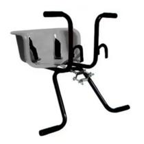 Cadeirinha Peixinho Dianteira Garupa Infantil Bicicleta Cinza