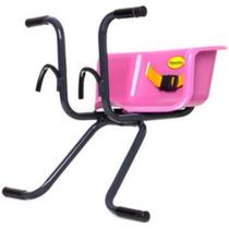 Cadeirinha Peixinho Dianteira Garupa Infantil Bicicleta Rosa