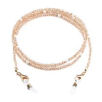 Cadena para anteojos y cuerda para mascarilla colibrí con cristal curativo