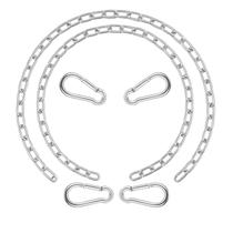 Cadena para Silla Hamaca JACNITAD 44 cm 2 Paquetes con 4 Mosquetones 300 kg