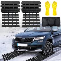 Cadenas para Nieve EVTIME Tapetes de Tracción para Neumáticos de Emergencia 2 piezas 70 cm Cadenas para Nieve EVTIME Tapetes de Tracción para Neumáticos de Emergencia 2 piezas 70 cm
