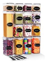 Cadencia Kit 15 Potes Hermético Mantimentos Quadrado Cozinha Cadencia Kit 15 Potes Hermético Mantimentos Quadrado Cozinha