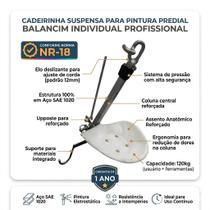 Caderinha Trabalho em Altura Pintura Predial Assento Fibra