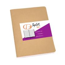 Caderneta 14X21Cm A5 40 Folhas Pautada Tupi Topget - Natural