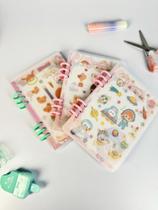 Caderneta Argolada 40 Folhas Com Cartelas Adesivos KC1006