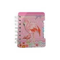 Caderneta Bloco Anotações Cadernetinha De Bolso Flamingo