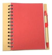 Caderneta Bloco De Anotação Capa Dura Com Pauta Com Caneta