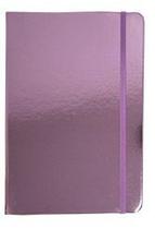 Caderneta / bloco de notas com 80 folhas metalizada