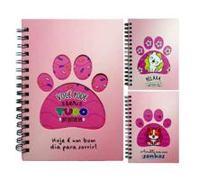 Caderneta Caderno 1/8 Bloco de Anotação espiral Estampas Sortidas Patinha 80 FOLHAS 15X10,5CM
