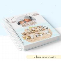 Caderneta de Saúde A5 Personalizada Arca de Noé Leãozinho Menino