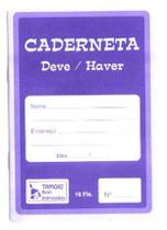 Caderneta Deve Haver 16 fls Tamoio Caderneta Deve Haver 16 fls Tamoio