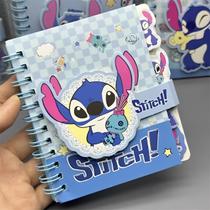 Caderneta Em Espiral Stitch Disney Bloco De Notas Compacto Com 4 Divisões e 65 Folhas