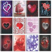 Caderneta Espiral Capa Dura Nota 10 1/8 64 Folhas Decoradas - Pacote com 05 Unidades