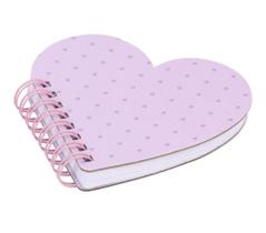 Caderneta Espiral Capa Dura Pautado Coração 80 fls. Sortidas -Brw Caderneta Espiral Capa Dura Pautado Coração 80 fls. Sortidas -Brw