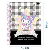 Caderneta Kuromi Pautada Espiral Caderno Pequeno 1/8 80 Fls Caderneta Kuromi Pautada Espiral Caderno Pequeno 1/8 80 Fls