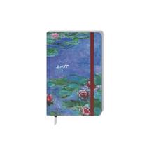 Caderneta média monet water lilies red teca papelaria