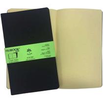 Caderneta note Filibook preto 21x12,5cm sem pauta com 2 uni