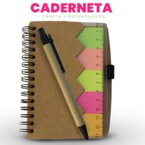 Caderneta Para Anotações com Autoadesivos e Caneta 14x10 Cm - Cumaru