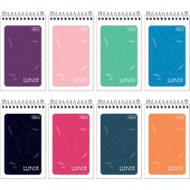 Caderneta Pequena Espiral Superior Lunix 60 Folhas Capa Flexível Tilibra Anotações Lembrete