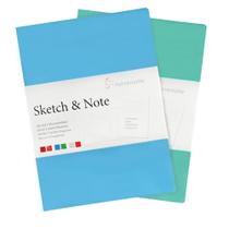 Caderneta Sketch & Note 125g A4 C/ 20fls (Azul E Verde) 10628882 Caderneta Sketch & Note 125g A4 C/ 20fls (Azul E Verde) 10628882
