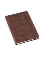 Caderneta Sketchbook Tipo Moleskine 14x21cm Com Pauta - Capa Marrom