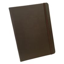 Caderneta Sketchbook Tipo Moleskine 14x21cm Sem Pauta - Capa Marrom