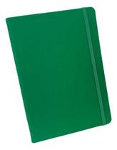Caderneta Sketchbook Tipo Moleskine 14x21cm Sem Pauta - Capa Verde Bandeira