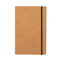 Caderneta Tipo Moleskine Quadriculada Capa Kraft com elástico Para Fechamento Kit 10 Unidades