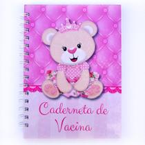 Caderneta Vacina Menina Luxo Capa Dura Versão Atualizada Sus - Ursinha Princesa - Clips Papelaria Criativa