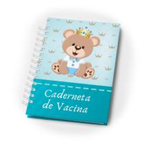 Caderneta Vacinação Menino Luxo Capa Dura Versão Atualizada Sus - Ursinho Príncipe