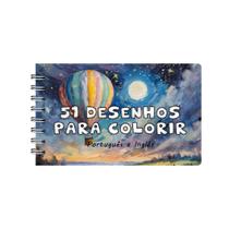 Caderninho 51 Desenhos para Colorir Português e Inglês Caderninho 51 Desenhos para Colorir Português e Inglês
