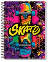 Caderno 01 Matérias Nova SKATE Sortido 192 Folhas