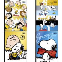 Caderno 01X1 Capa Dura Colegial Snoopy 80 Folhas Decorado Costurado 176X239MM (pacote com 4 Unidades)