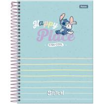 Caderno 01X1 Capa Dura Colegial STITCH 80 Folhas Pacote com 4 Unidades
