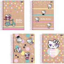 Caderno 01X1 Capa Dura Hello KITTY KRAFT 80 Folhas Pacote com 4 Unidades Caderno 01X1 Capa Dura Hello KITTY KRAFT 80 Folhas Pacote com 4 Unidades