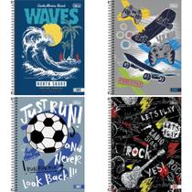 Caderno 01X1 Capa Dura HIT Masculino 80 Folhas 50G. PCT C/04 Caderno 01X1 Capa Dura HIT Masculino 80 Folhas 50G. PCT C/04