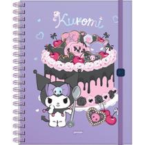 Caderno 01X1 Capa Dura Kuromi Neo 80FLS. Caderno 01X1 Capa Dura Kuromi Neo 80FLS.