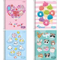 Caderno 01X1 Capa Dura Like+ 96 Folhas Feminino PCT.C/04