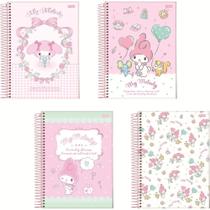 Caderno 01X1 Capa Dura MY Melody 80 Folhas Pacote com 4 Unidades Caderno 01X1 Capa Dura MY Melody 80 Folhas Pacote com 4 Unidades
