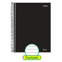 Caderno 01X1 Capa Dura Neutro Preto 96 Folhas PCT com 04